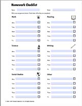 Detail Homework Checklist Template For Students Nomer 19