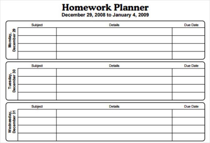 Detail Homework Checklist Template For Students Nomer 31