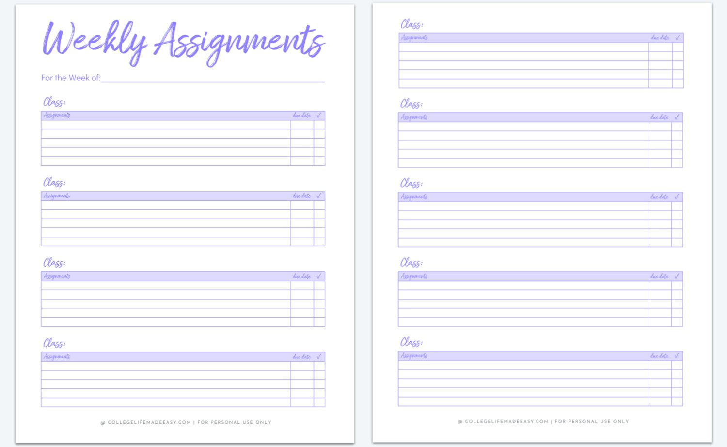 Detail Homework Checklist Template For Students Nomer 43