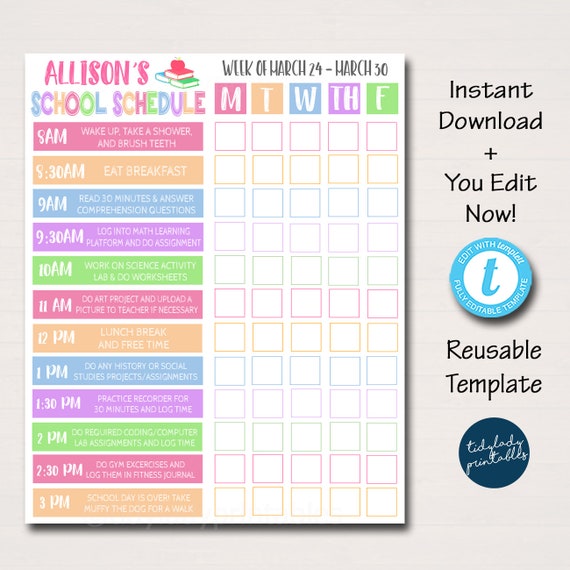 Detail Homework Checklist Template For Students Nomer 44