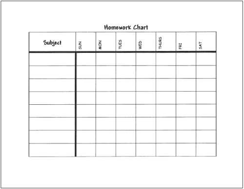 Detail Homework Checklist Template For Students Nomer 45