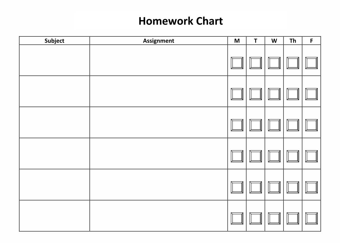 Detail Homework Checklist Template For Students Nomer 52