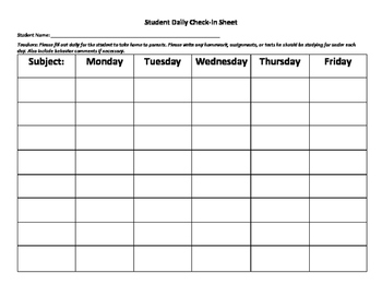 Detail Homework Checklist Template For Students Nomer 53