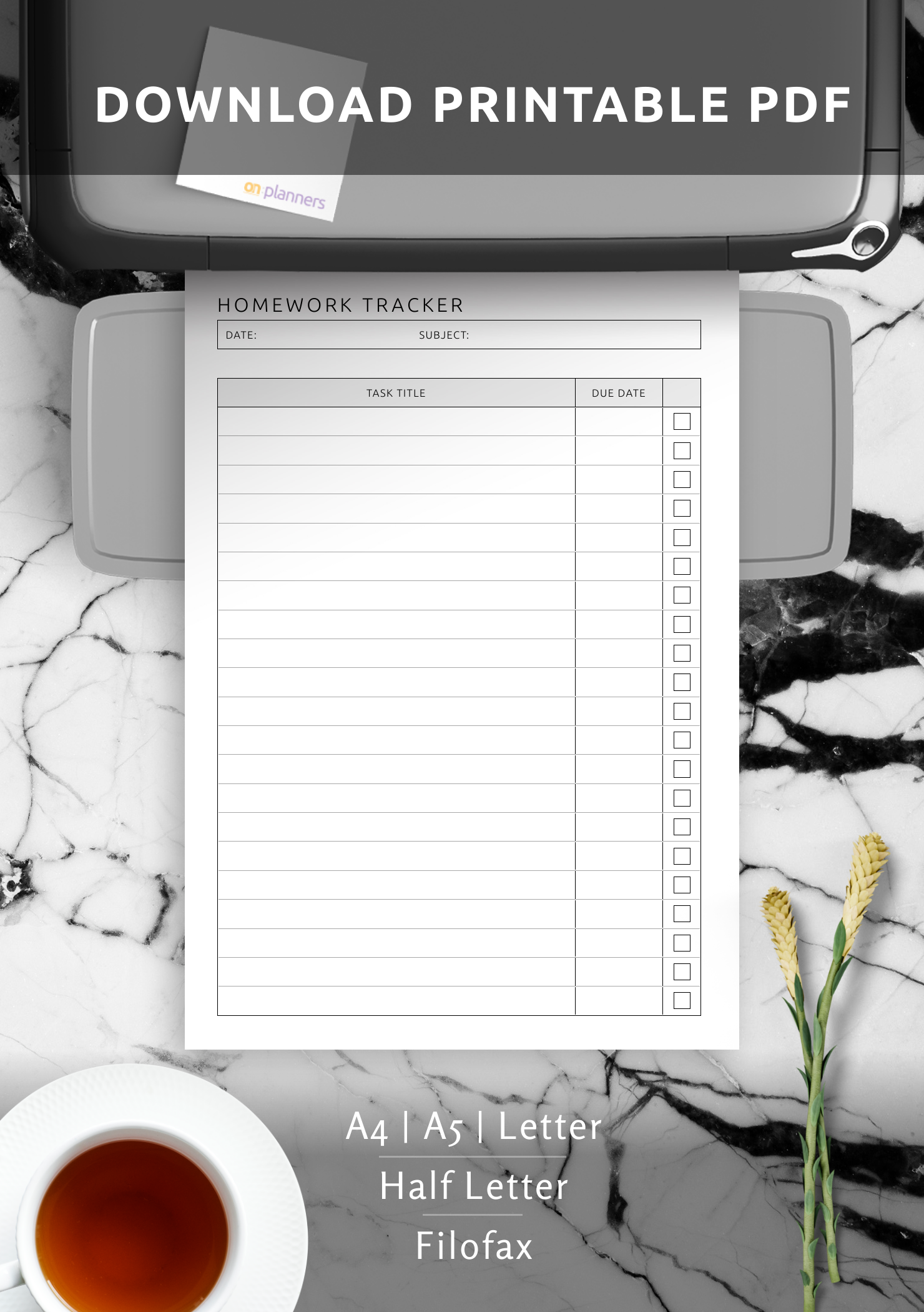 Detail Homework Checklist Template For Students Nomer 55