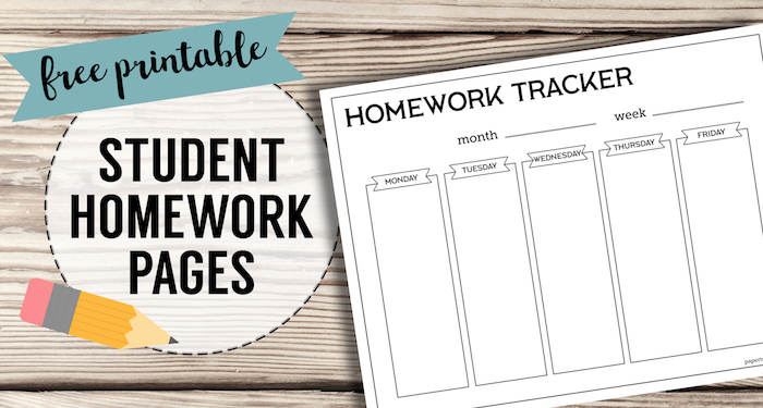 Detail Homework Planner Template Nomer 20