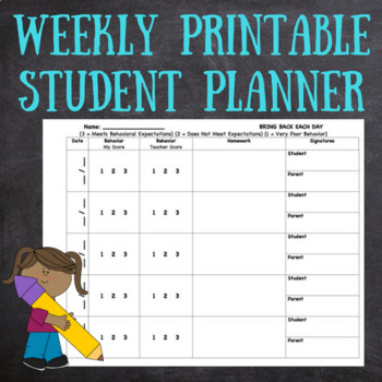 Weekly Homework Planner {FREE PRINTABLE}