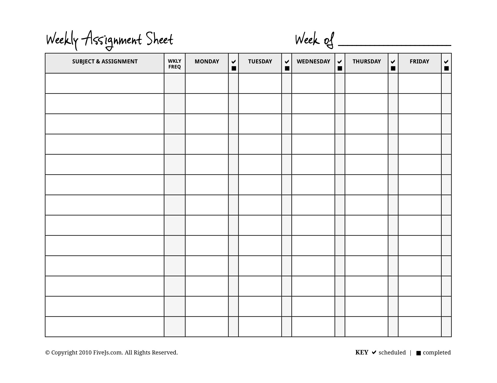 Detail Homework Planner Template Nomer 46