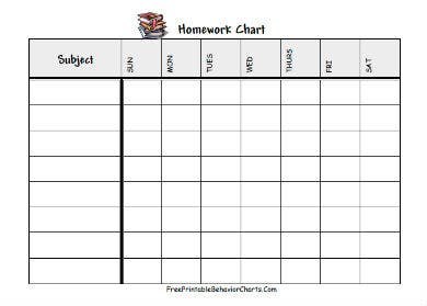 Detail Homework Planner Template Nomer 47