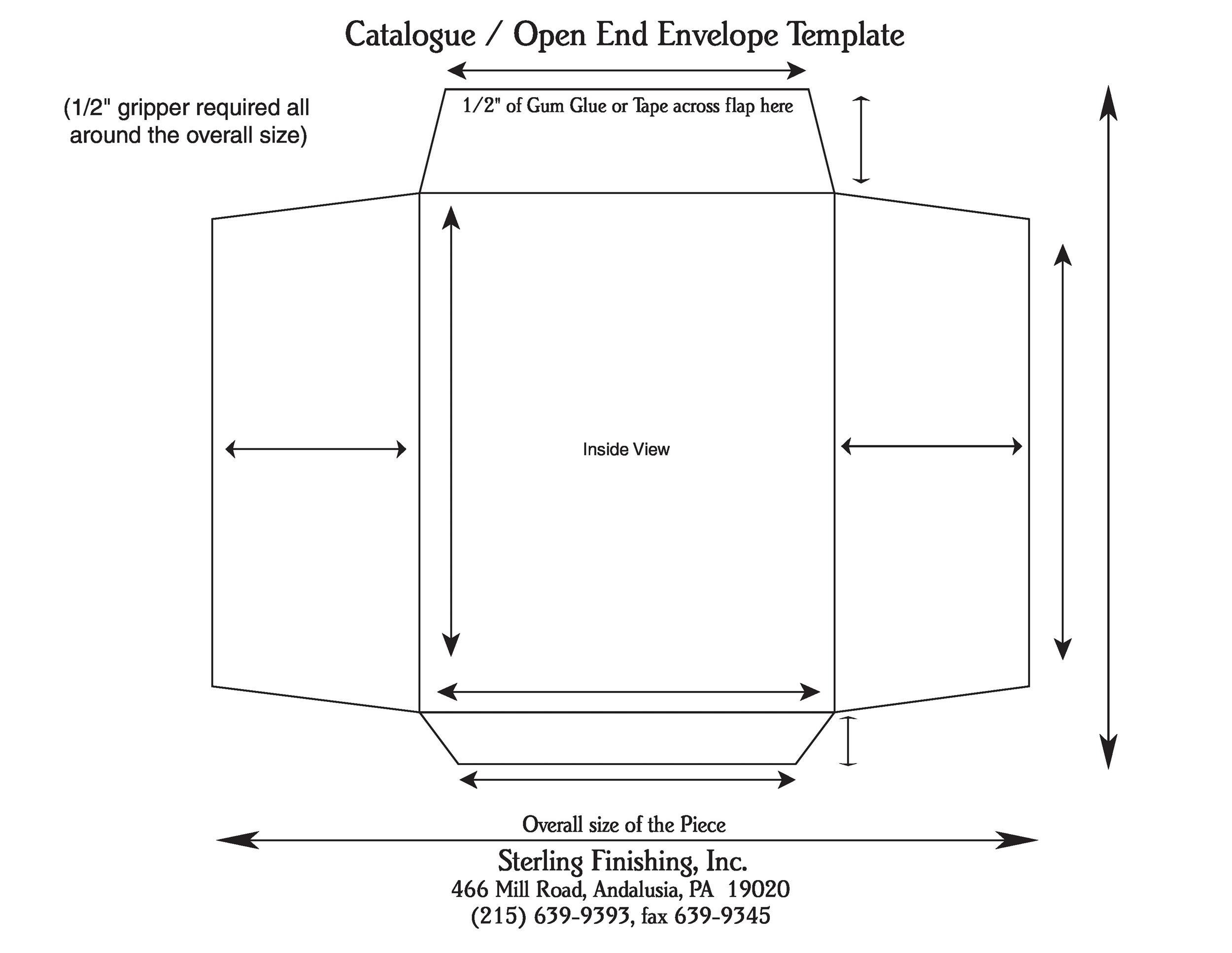 Detail Horizontal Envelope Template Nomer 5