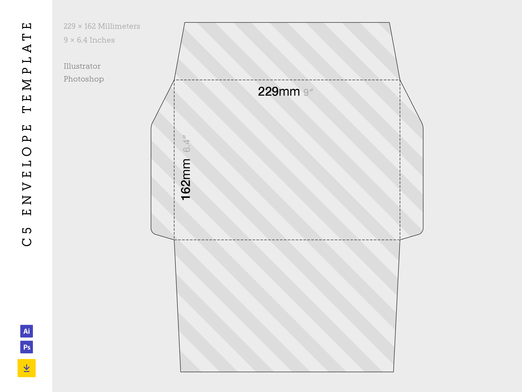 Detail Horizontal Envelope Template Nomer 8