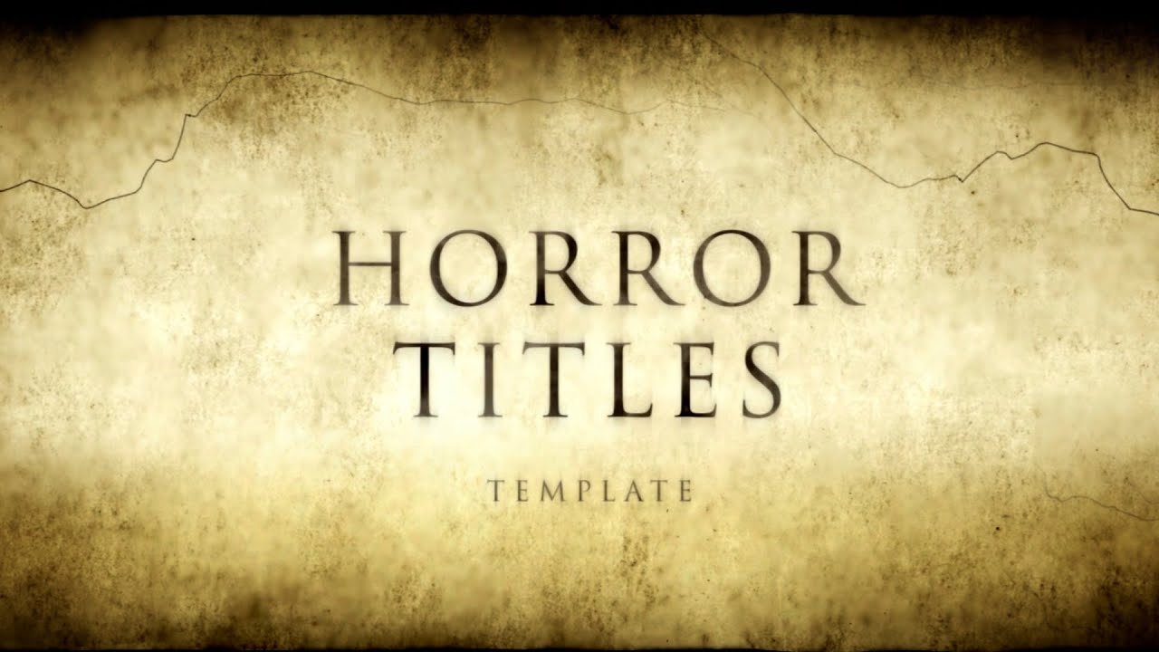 Detail Horror Intro Template Nomer 20