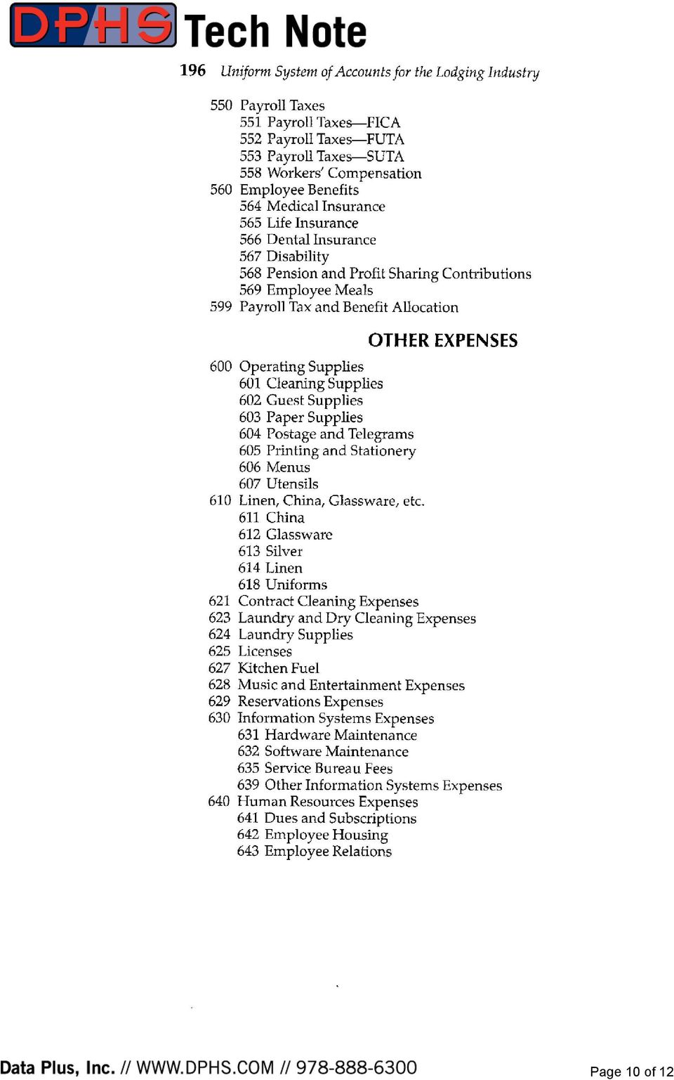 Detail Hospitality Chart Of Accounts Template Nomer 10