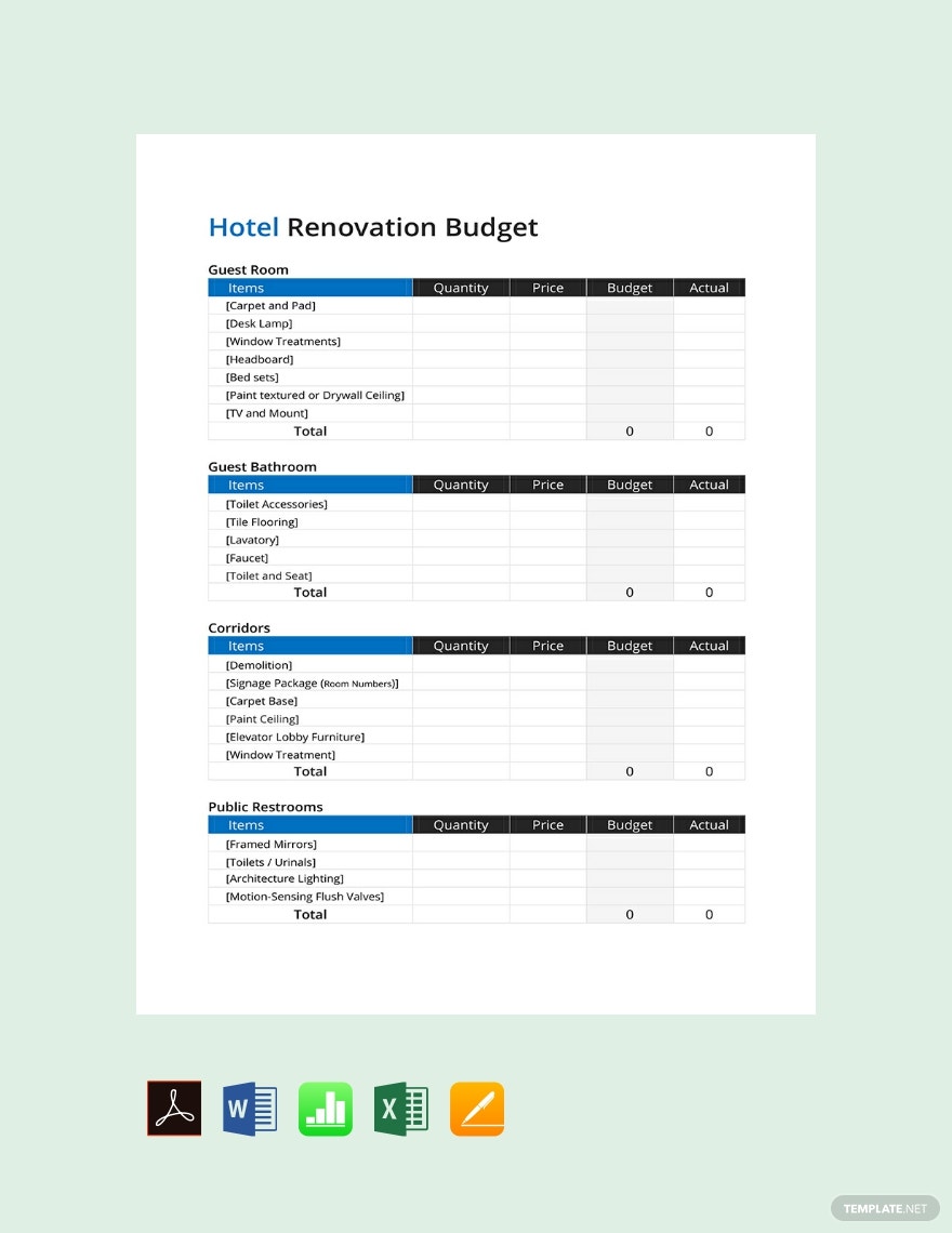 Detail Hotel Budget Template Excel Nomer 17