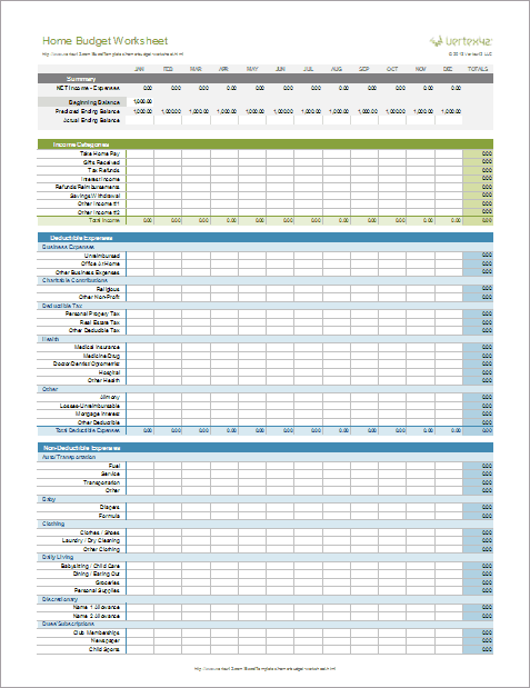 Detail Household Budget Template Excel Nomer 11