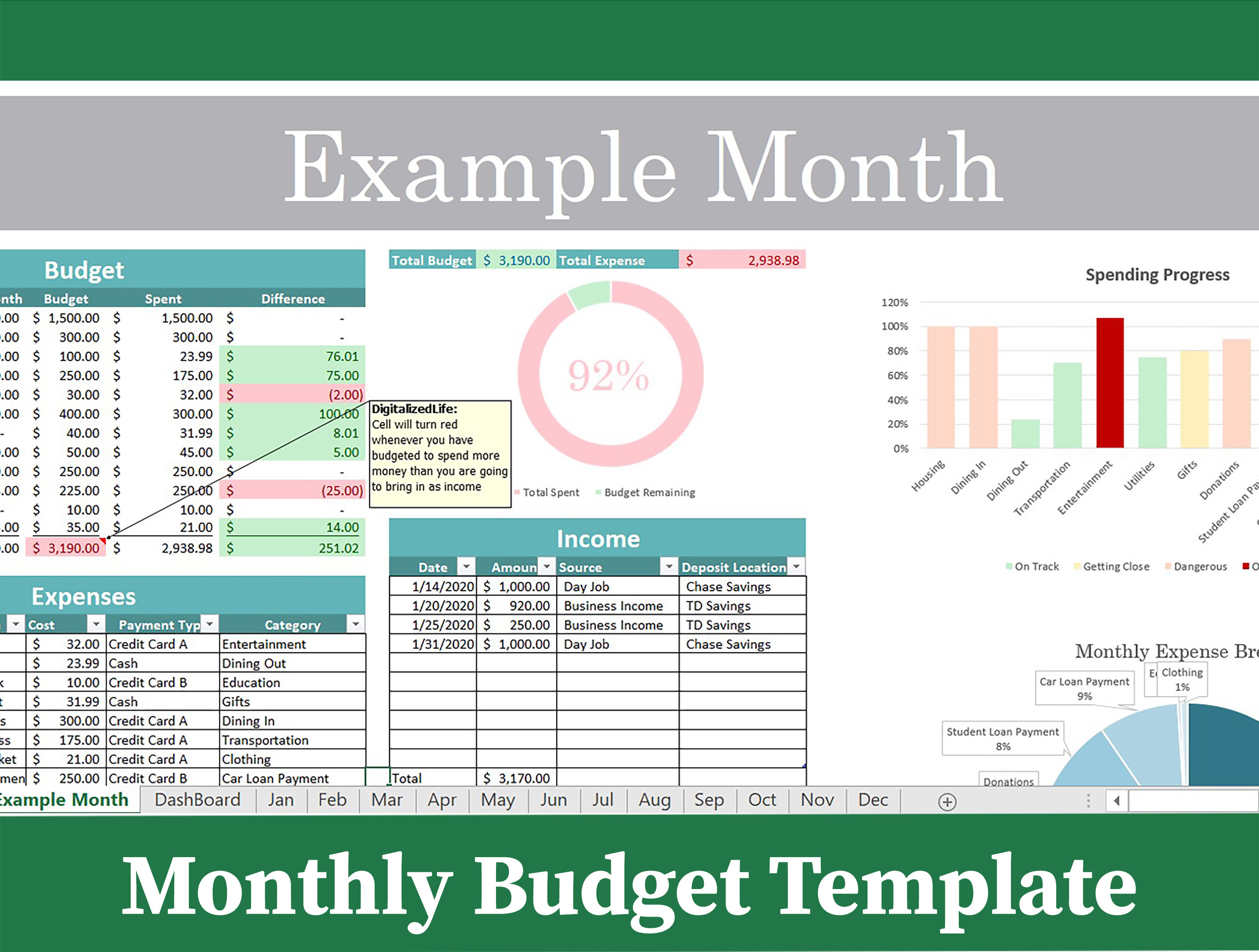 Detail Household Budget Template Excel Nomer 19