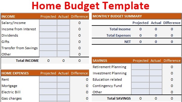 Detail Household Budget Template Excel Nomer 33