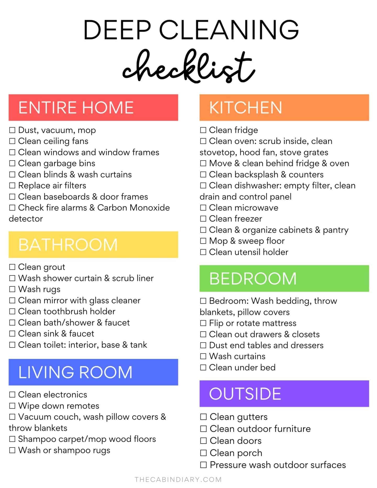 Detail Housekeeping List Template Nomer 31