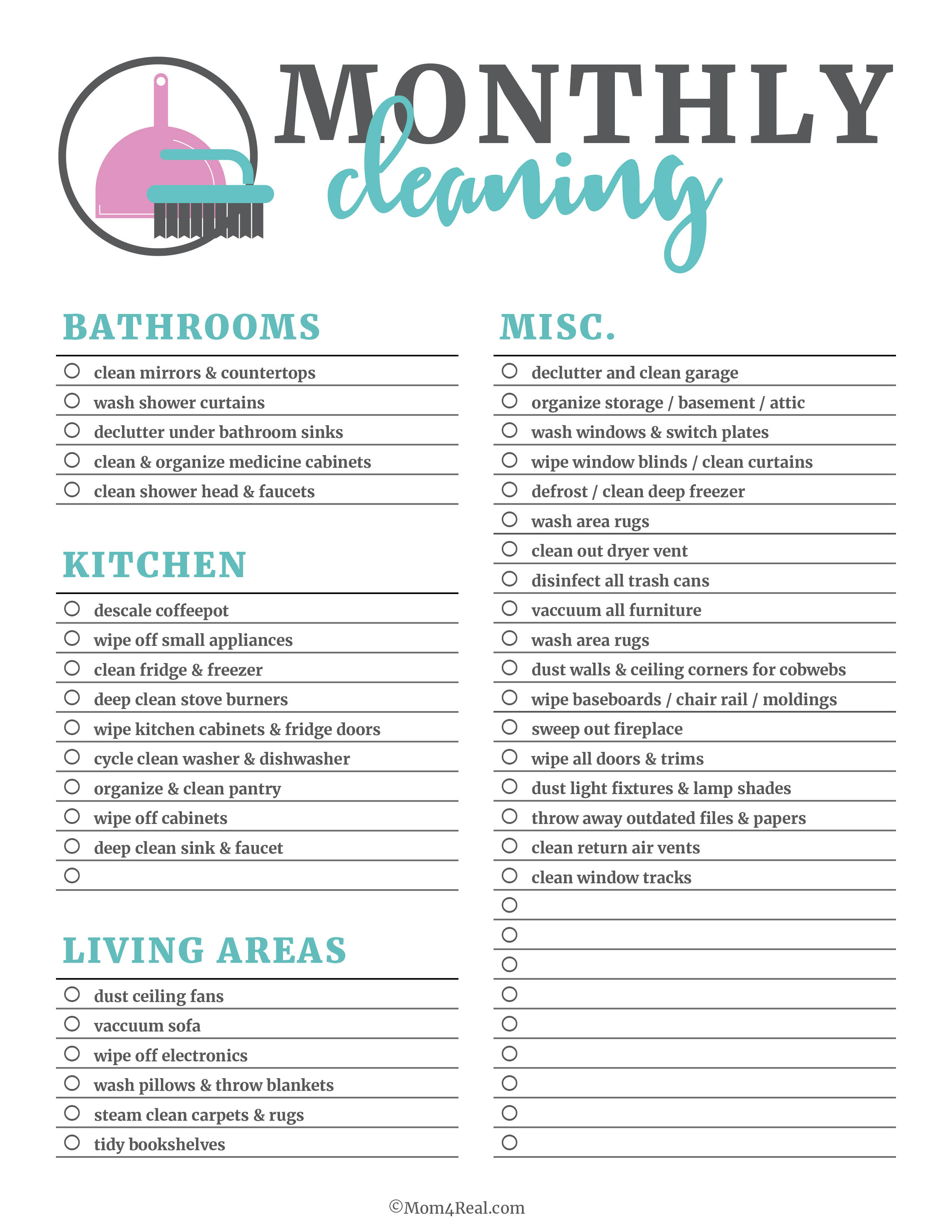 Detail Housekeeping List Template Nomer 9