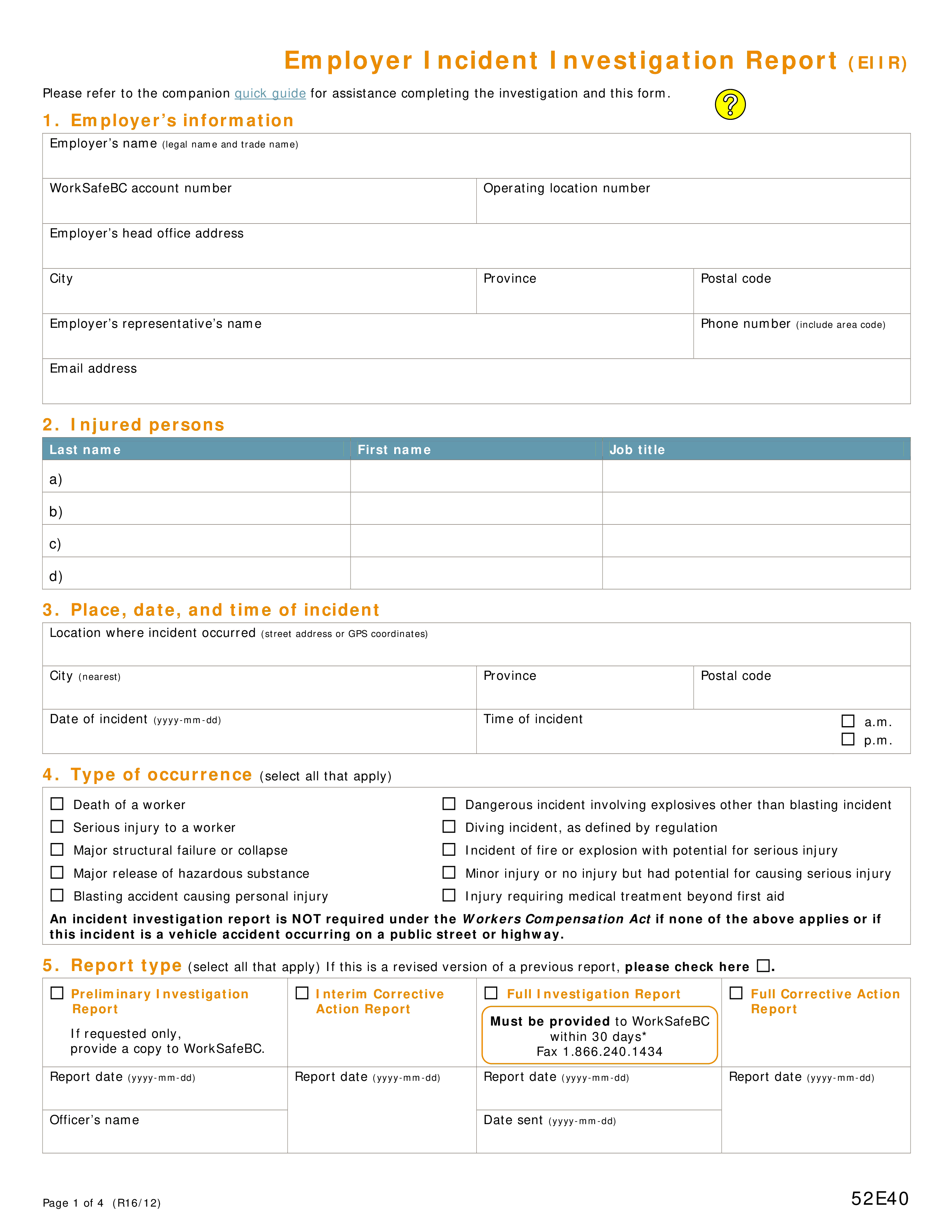 Detail Hr Investigation Report Template Nomer 22