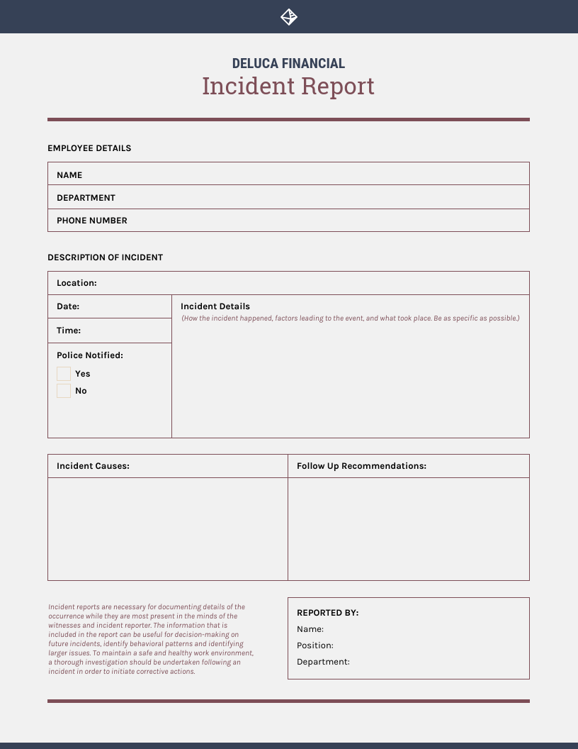 Detail Hr Investigation Report Template Nomer 47