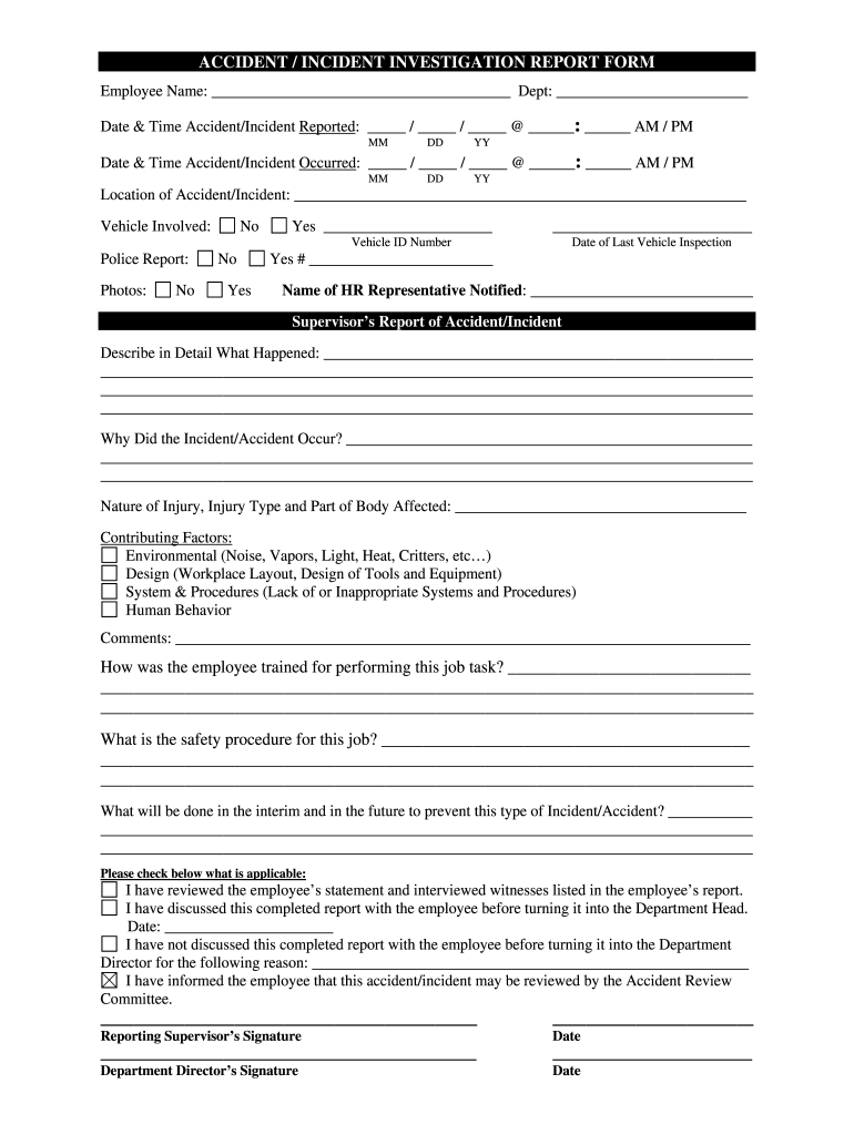 Detail Hr Investigation Report Template Nomer 48
