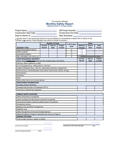 Detail Hse Weekly Report Template Nomer 35