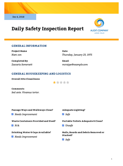 Detail Hse Weekly Report Template Nomer 40