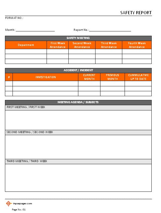 Detail Hse Weekly Report Template Nomer 6