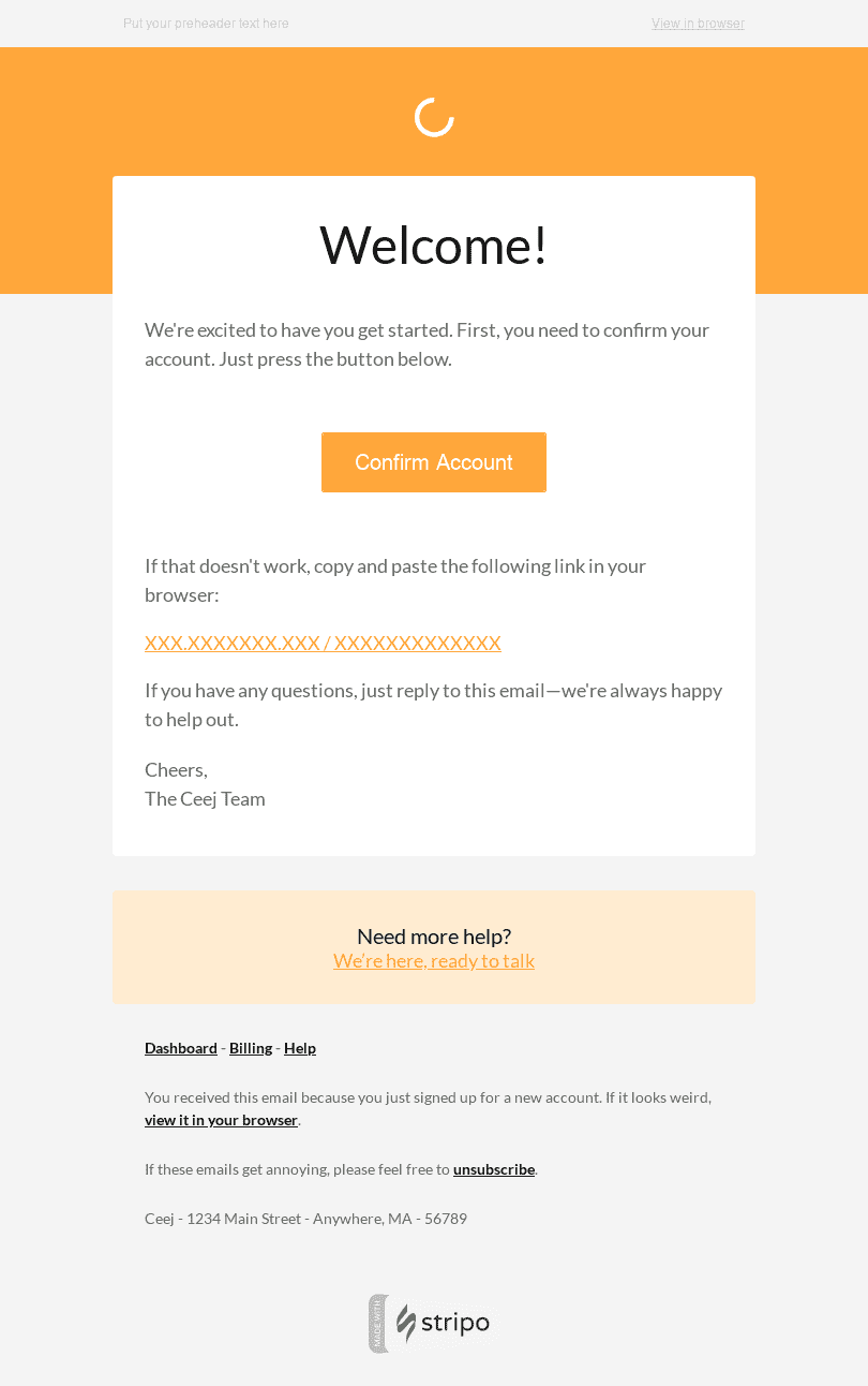 Detail Html Confirmation Email Template Nomer 14