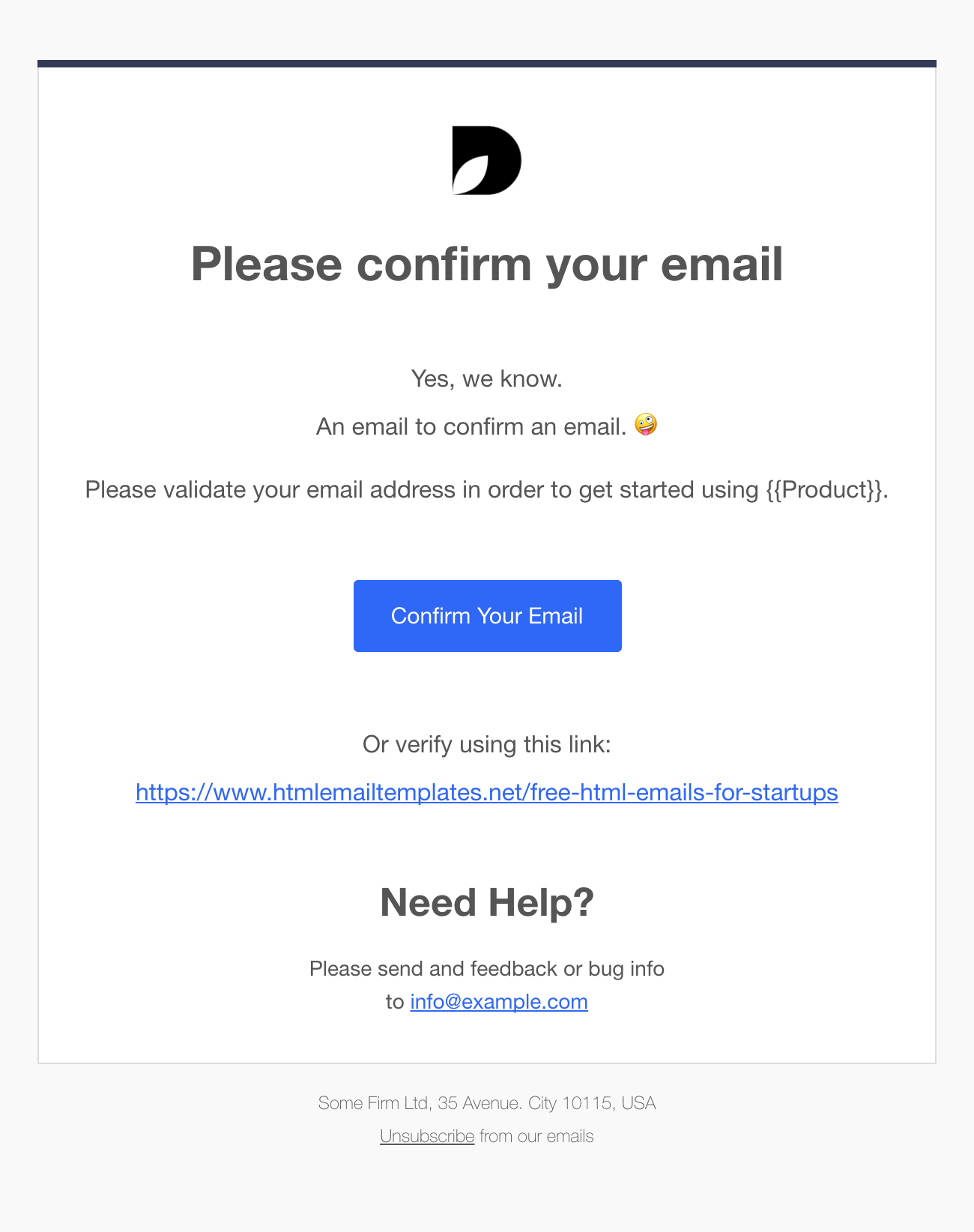 Detail Html Confirmation Email Template Nomer 23