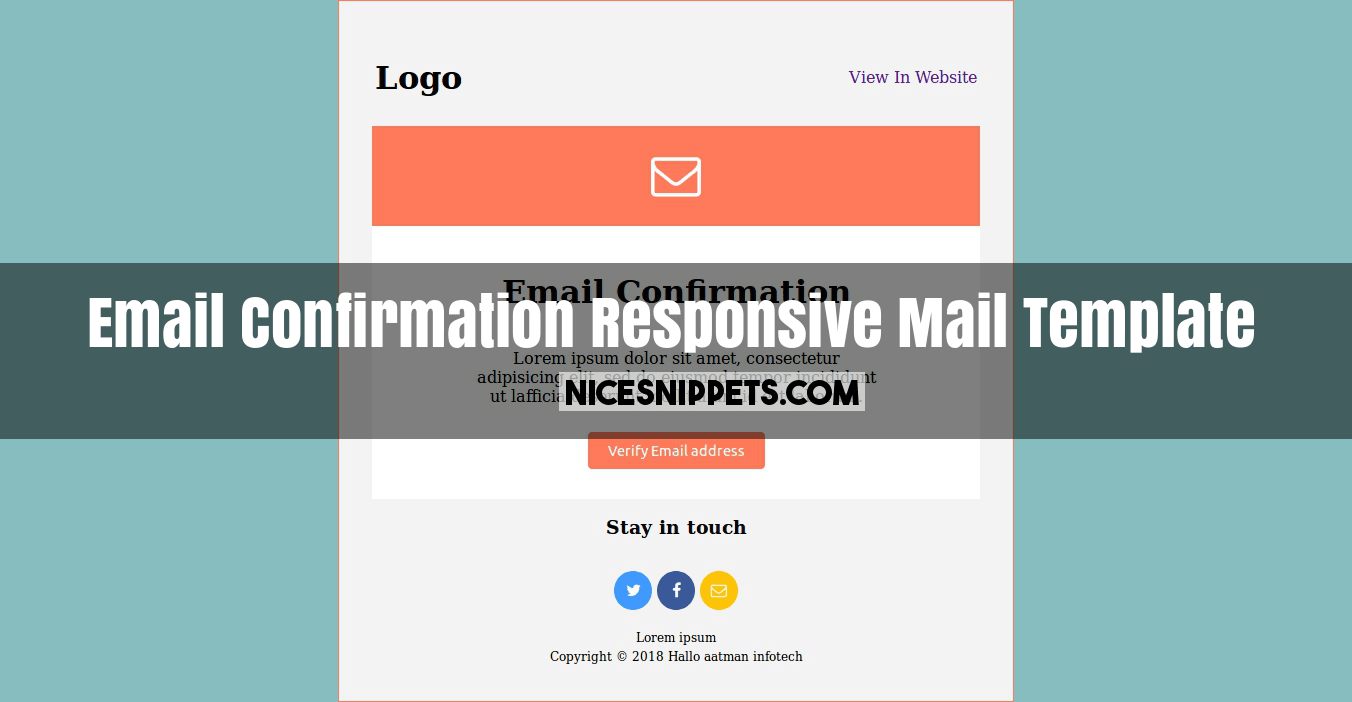 Detail Html Confirmation Email Template Nomer 37