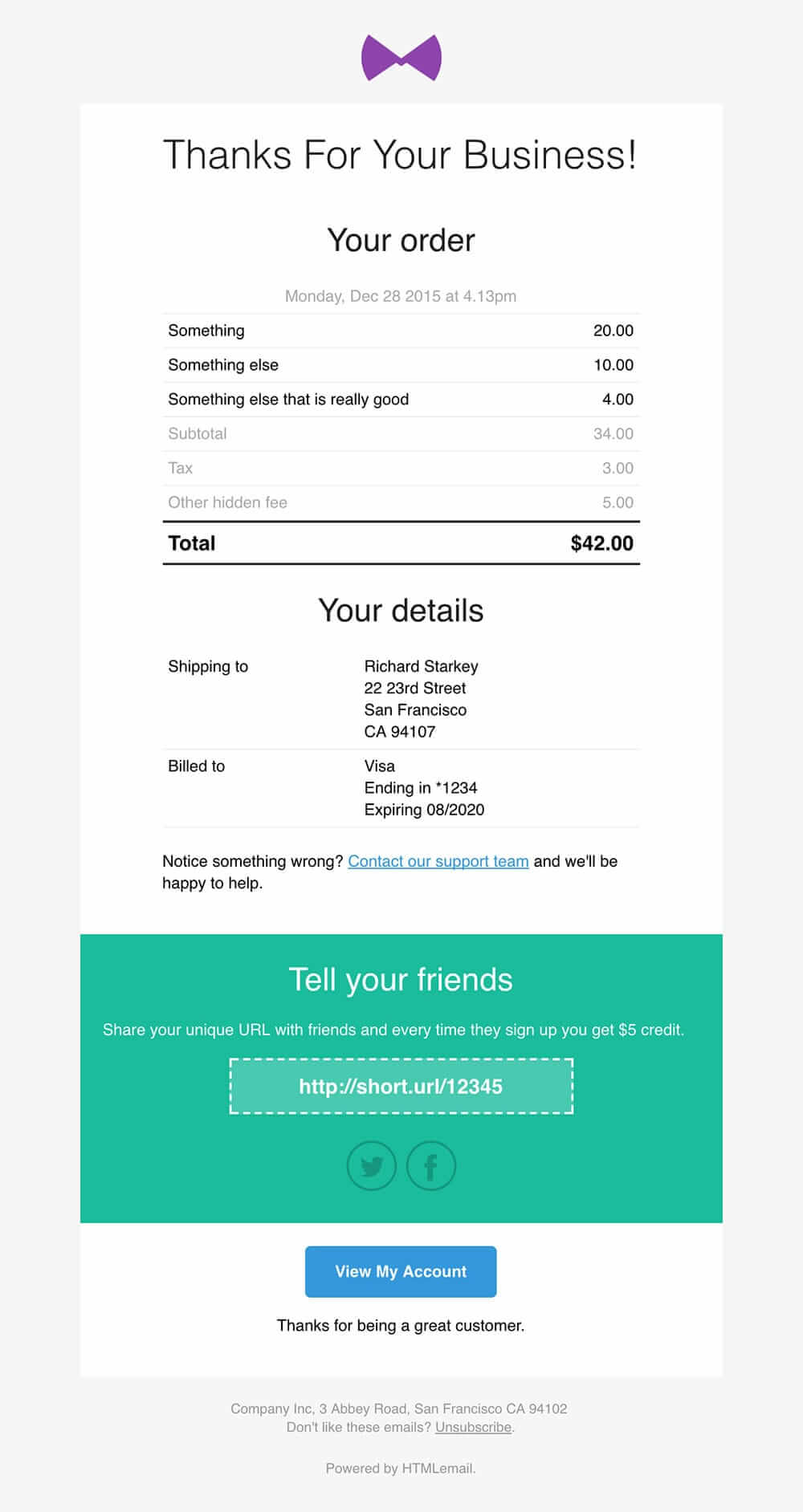 Detail Html Css Invoice Template Free Koleksi Nomer 37