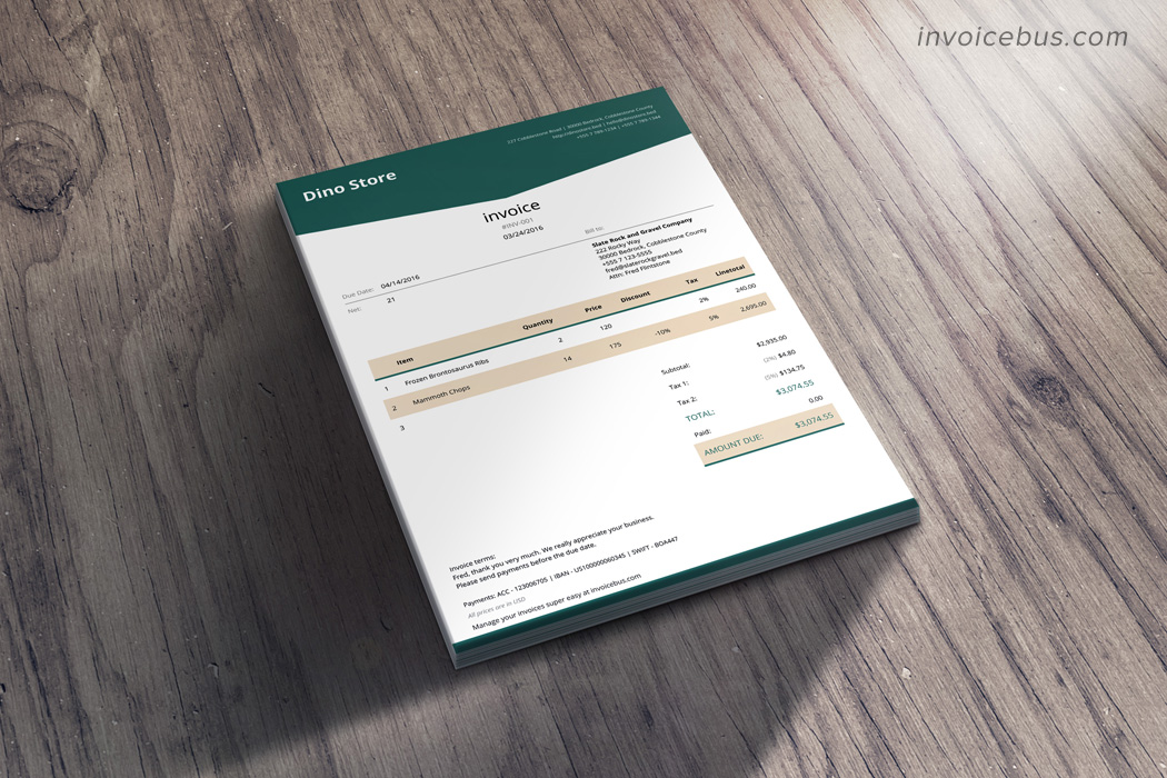 Detail Html Css Invoice Template Free Nomer 42