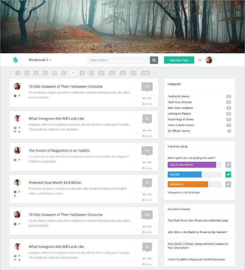 Detail Html Forum Template Nomer 4