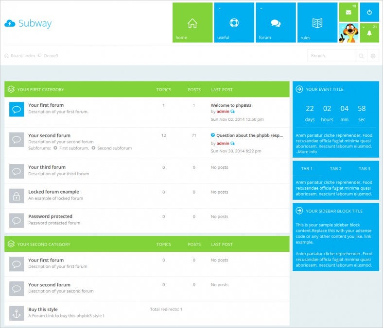 Detail Html Forum Template Nomer 8