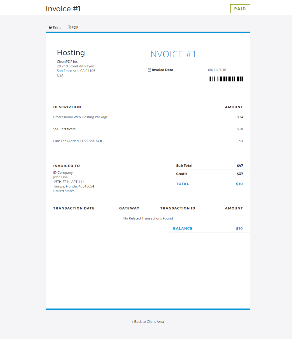 Detail Html Invoice Template Nomer 12