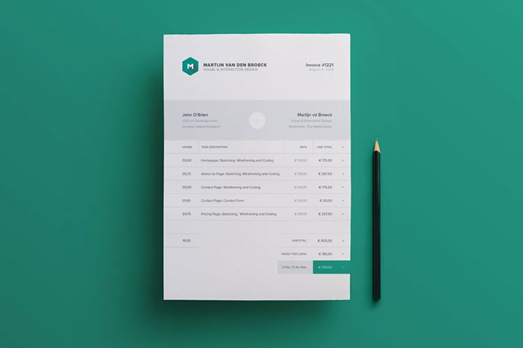 Detail Html Invoice Template Nomer 15