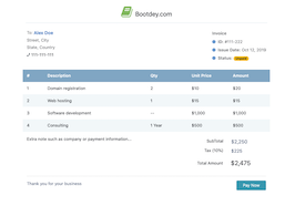 Detail Html Invoice Template Nomer 26
