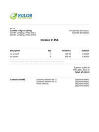 Detail Html Invoice Template Nomer 28