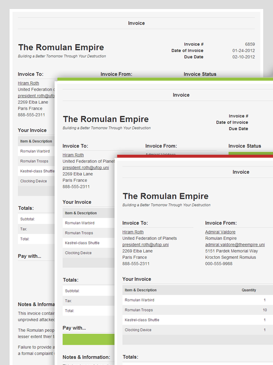 Detail Html Invoice Template Nomer 30