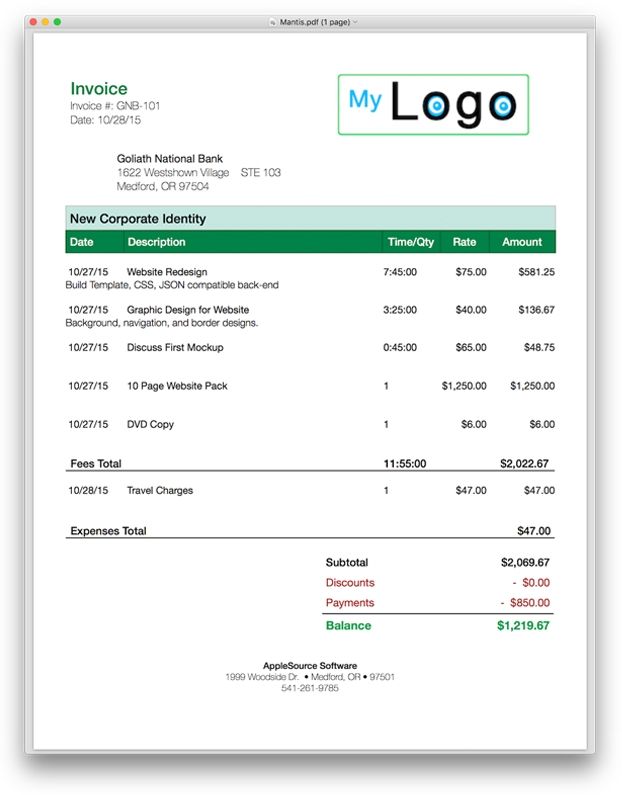 Detail Html Invoice Template Nomer 36