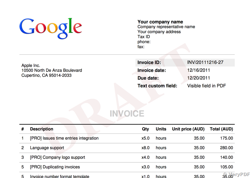 Detail Html Invoice Template Nomer 40
