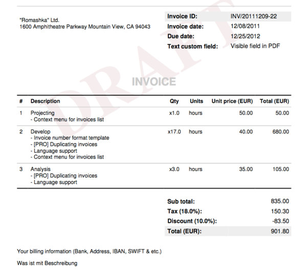 Detail Html Invoice Template Nomer 43