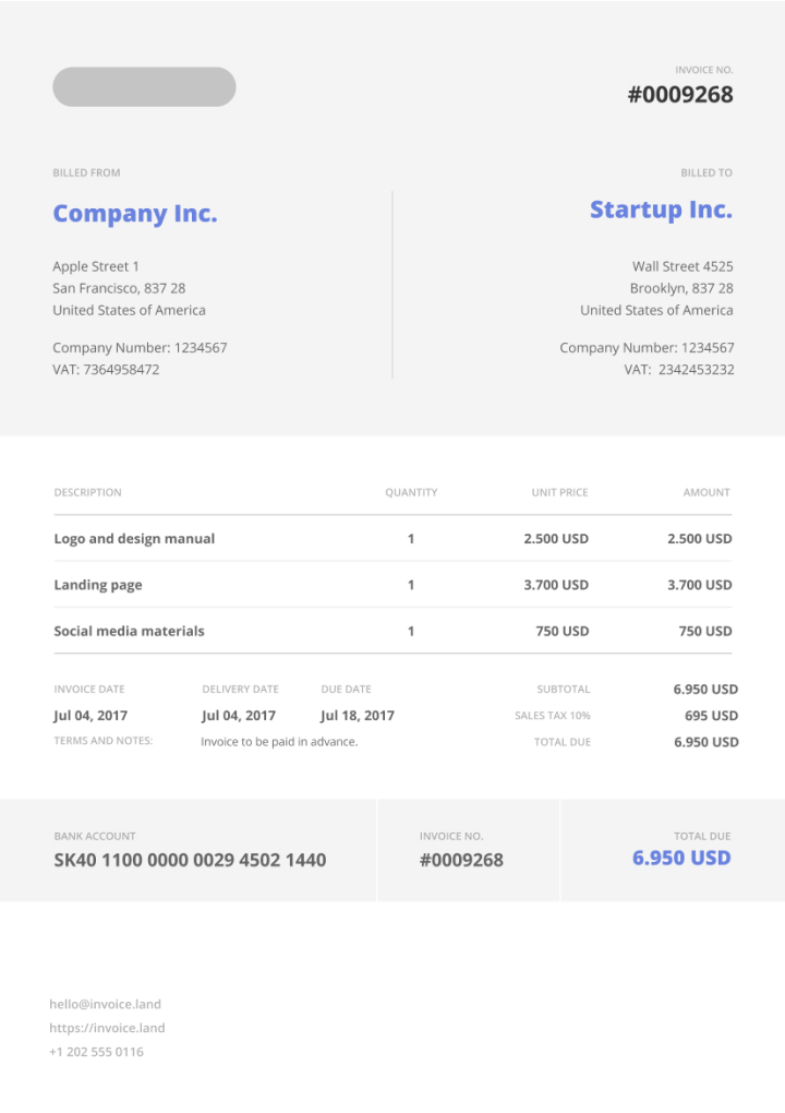 Detail Html Invoice Template Nomer 55
