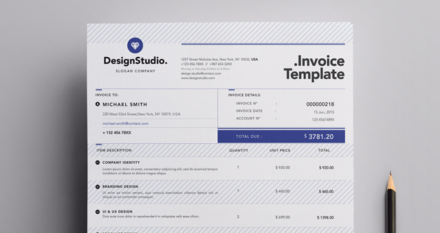 Detail Html Invoice Template Nomer 56