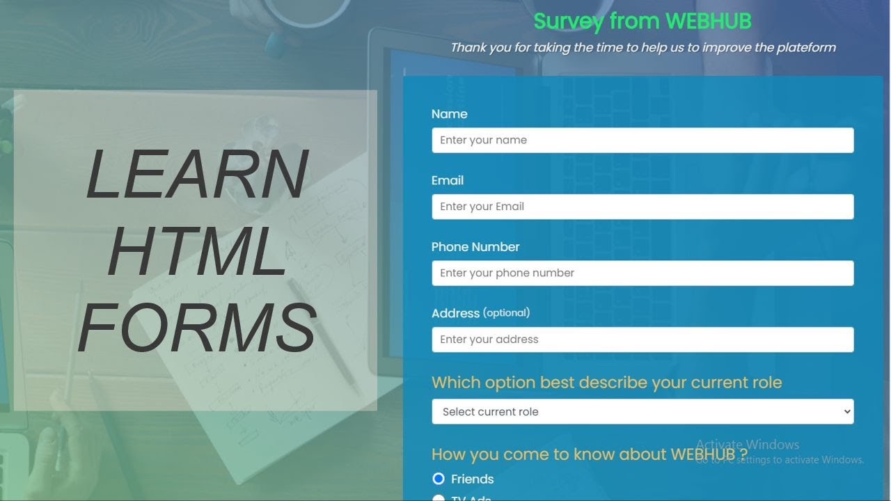 Detail Html Survey Template Nomer 10