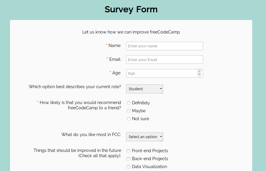 Detail Html Survey Template Nomer 14