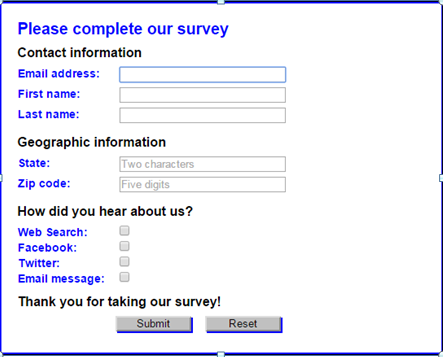 Detail Html Survey Template Nomer 15