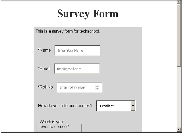 Detail Html Survey Template Nomer 3