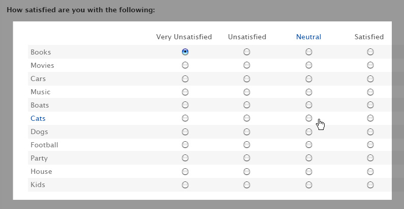 Detail Html Survey Template Nomer 29